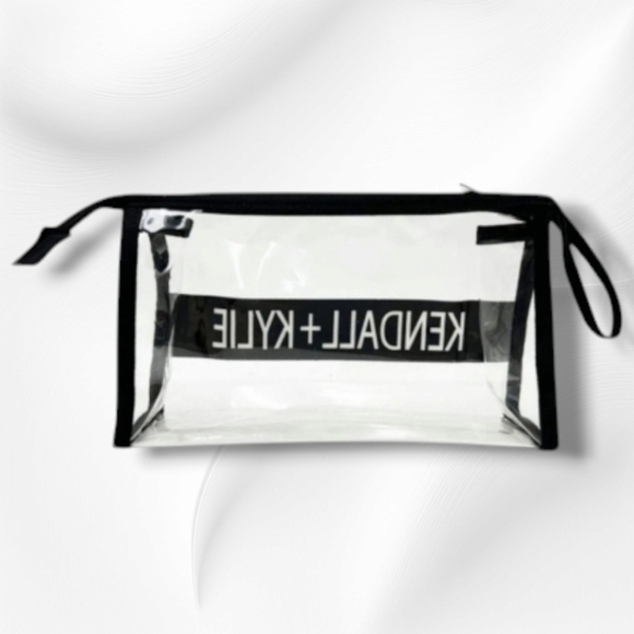 Kendall + Kylie Clear Make Up Bag Clutch See Through Wristlet Travel Pouch. NWOT - Picture 3 of 3